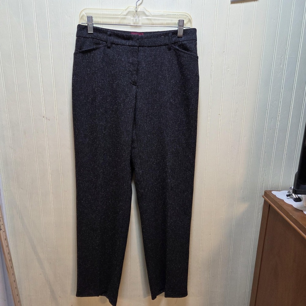 212 Collection Dress Pants Womens 6P Gray Tweed Stretch Pockets Workwear Office